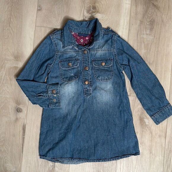 Girls Jean Dress Size XS 4/5 - Picture 1 of 3